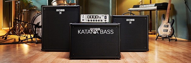 Doté de la même révolutionnaire philosophie de conception que les fameux amplis guitare Katana, le Katana-210 Bass procure des sons premium et des caractéristiques évoluées, parfaitement adaptés aux besoins des bassistes exigeants. Trois caractéristiques d'ampli uniques et des effets BOSS intégrés procurent une large gamme de sons, produits par 300 watts de puissance de classe AB et un système de baffles haute performance, basé sur deux woofers de 10 pouces (25 cm). L'EQ complet et la connectique polyvalente, entre autres, permettent au Katana-210 Bass de s'adapter à toutes les situations, de la scène au studio, en passant par les séances de travail à la maison. Un ampli basse combo polyvalent doté d'un son prêt pour la scène et de caractéristiques évoluées Un ampli de puissance de 300 watts de classe AB qui procure un son plein et punchy Un caisson combo ultra robuste avec deux woofers de 10 pouces (25 cm) et un tweeter de hautes fréquences, avec commutateur On/Off Trois caractéristiques de préampli au choix pour jouer dans de nombreux styles Un commutateur Shape pour trois caractéristiques de timbre : Mid Scoop, Bright, et Extended Range Quatre sections d'effet indépendantes : Compressor, Drive, et FX1/FX2 proposant une large gamme d'effets Un EQ quatre bandes complet avec contrôle des fréquences hauts et bas médiums Une section Blend qui permet de récupérer le son direct (Dry) pour ajouter du gras et de la clarté, comme en studio Six mémoires pour sauvegarder et rappeler vos réglages de sons favoris Power Control permet de jouer avec des sons d'ampli poussé au maximum en toutes situations Réglez le préampli et les effets, organisez les sons, et bien plus grâce au logiciel d'édition BOSS Tone Studio pour macOS et Windows Télécharger et partager Livesets chez BOSS Tone Exchange Sorties USB et casque/enregistrement, avec simulation de micro de baffle Sortie directe XLR symétrique avec choix de signal Direct, Pre ou Post Un connecteur pour baffle externe Commutateur au pied GA-FC en option pour bénéficier de davantage de contrôle durant le jeu Modifiez les sons depuis votre smartphone grâce au double adaptateur Audio MIDI Bluetooth® BOSS, en option ﻿  Crafted with the breakthrough design philosophy behind the acclaimed Katana guitar amp series, the Katana-210 Bass delivers premium sound and advanced features perfectly tuned for the needs of serious bassists. Three unique amp characters and onboard BOSS effects provide a wide range of tones, delivered with 300 watts of assertive class AB stage power and a high-performance speaker system based around two 10-inch woofers. And with comprehensive EQ, flexible connectivity, and more, the Katana-210 Bass is ready to take on any playing situation, from stage to studio to everyday practice at home.      Versatile combo bass amp with stage-ready sound and advanced features     300-watt class AB power amp delivers big, punchy tone     Rock-solid combo cabinet with two custom 10-inch woofers and high-frequency tweeter with on/off switch     Three selectable amp voicings cover a wide range of styles     Shape switch with three tone characters: mid scoop, bright, and extended range     Four independent effect sections: compressor, drive, and FX1/FX2 with a vast range of selectable effects     Comprehensive four-band EQ with selectable low and high-mid frequency controls     Studio-inspired Blend section enables you to mix in the dry sound for enhanced fatness and clarity     Six memories for storing and recalling favorite sound setups     Power Control realizes cranked-amp volume in any playing situation     Adjust preamp and effect settings, organize sounds, and more with the dedicated BOSS Tone Studio editor for macOS and Windows     Download and share Livesets at BOSS Tone Exchange     USB and phones/recording outputs with mic'd cabinet emulation     Balanced XLR direct output with selectable direct, pre, or post signal     External speaker jack     Optional GA-FC footswitch for deep performance control     Edit sounds from a smartphone with the optional BOSS Bluetooth® Audio MIDI Dual Adaptor  　  For optimal performance, stay up to date with the current Katana Bass system software and BOSS Tone Studio